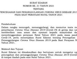 Religious Affairs Minister Issues Guidelines for 2021 Christmas Celebration during Pandemic