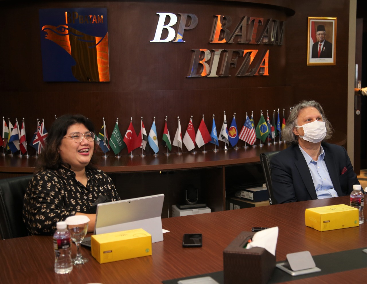 Kunjungan Vice President Damac Group, Memethan Sisik pada Kamis (13/1/2022). Kunjungan ini diterima oleh Kepala Biro Humas, Promosi dan Protokol BP Batam, Ariastuty Sirait di Meeting Room Marketing Center BP Batam. (hms)