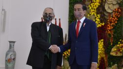 President Jokowi and President Jose Ramos-Horta at Bogor Presidential Palace in West Java province (07/19) (Photo by: PR of Cabinet Secretariat/Agung)