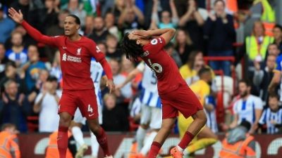 Liverpool Nyaris Berlutut di Kaki Pemain Brighton di Anfield