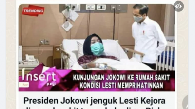 [Cek Fakta] Jokowi Dikabarkan Jenguk Lesti Kejora di Rumah Sakit? Begini Faktanya