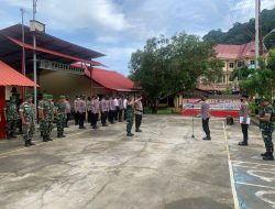Apel Gabungan Polsek Siantan Dan Koramil 02 Tarempa Demi Mewujudkan Sinergi Setiap Anggota