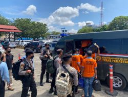 Personel Polres Lingga Kawal Tahanan ke Lapas Kelas II A Tanjung Pinang