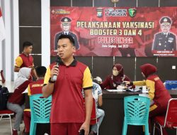 Guna Meningkatkan Kekebalan Tubuh, Personil Polres Lingga Vaksinasi Booster 3 dan 4
