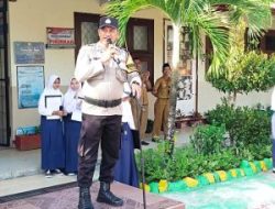 Bhabinkamtibmas Kelurahan Tanjung Unggat Jadi pembina Upacara Bendera di SMP Negeri 10 Tanjungpinang