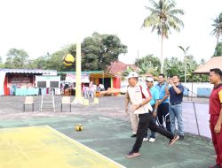 Masyarakat Antusias Sambut Hari Bhayangkara ke-77, Kapolres Lingga Resmi Buka Turnamen Bola Voli Bhayangkara