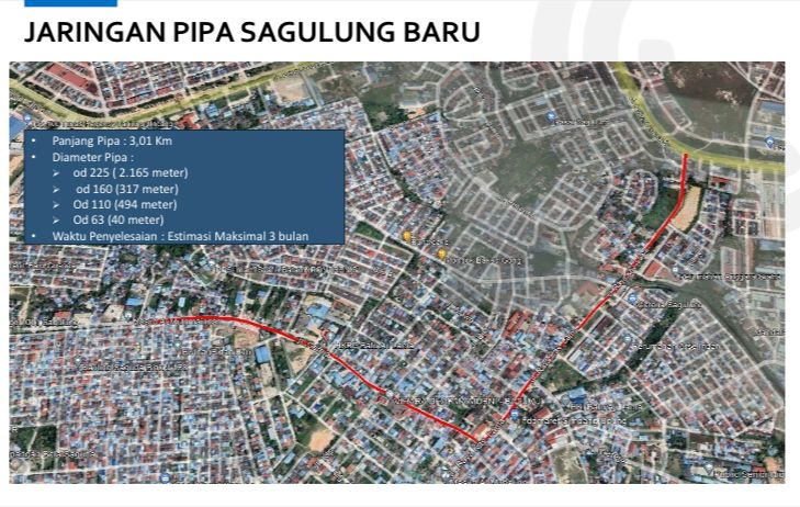 Penambahan pipa 200 mm sepanjang 2,4 kilometer tersebut, akan dapat mengaliri sekitar 2.000 sambungan di wilayah Sagulung Baru, Seibinti dan Seilekop (Foto : hms)