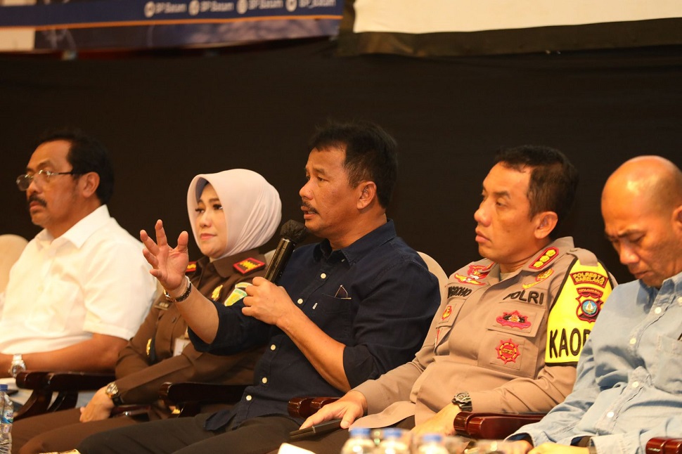Kepala BP Batam, Muhammad Rudi, saat melakukan sosialisasi pengembangan Pulau Rempang bersama FKPD dan tokoh masyarakat (Foto : hms)