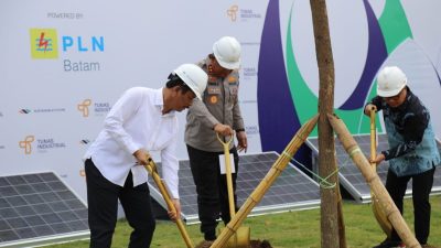 Kepala BP Batam Ground Breaking Kawasan Industri Hijau di Kabil (Foto : hms)