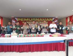 Kapolda Kepri Gelar Konferensi Pers Pemusnahan Narkotika Jenis Sabu Seberat 46.228,64 KG