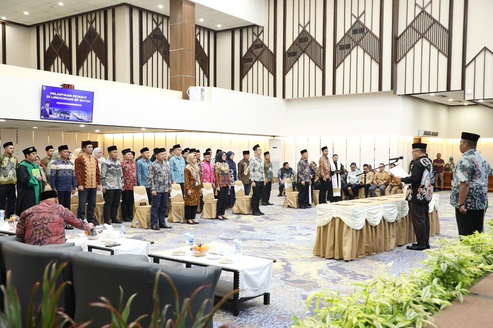 BP Batam melantik sebanyak 46 pejabat tingkat eselon III dan IV (Foto : hms)