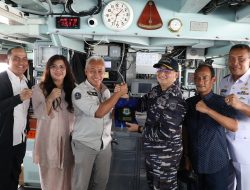 KRI Bung Tomo 357 Singgah di Pelabuhan Batu Ampar Sepulang Latihan Bersama Pemerintah Vietnam