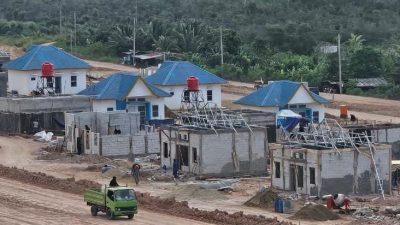 Pembangunan Hunian Baru Untuk Warga Rempang Eco-City yang berlokasi di Tanjung Banon (foto : hms)