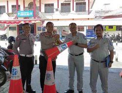 Jasa Raharja Tanjungpinang Serahkan Bantuan Traffic Cone Kepada Satlantas Polresta Tanjungpinang