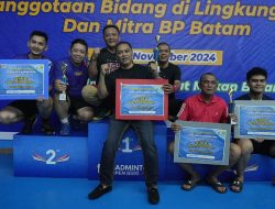 Pertandingan Badminton Antar Pegawai BP Batam Sukses Digelar