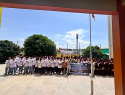 Jasa Raharja bersama Ditlantas Polda Kepri dan Dinas Kesehatan Gelar PPKLdan PPGD di SMP & SMA Fajar Ilahi Bengkong Batam