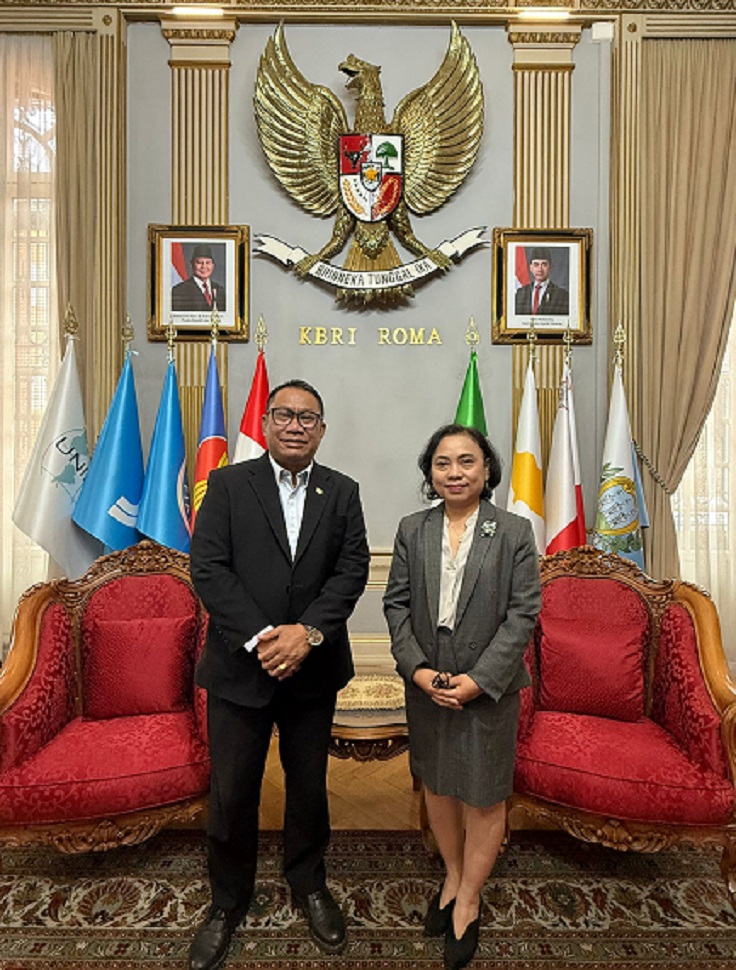 Kunjungan kerja ke KBRI Roma (foto : hms)