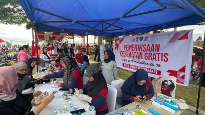 Jasa Raharja dan Polda Kepri Gelar Pemeriksaan Kesehatan Gratis dalam rangka Hari Bhayangkara ke-79 pada Giat Fun Bike di Wilayah Karimun