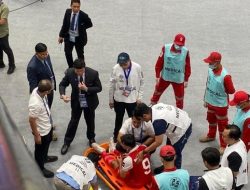 Momen Rio Pangestu Berdarah-darah Usai Disikut Kapten Jepang