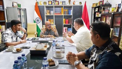 Kunjungan Kerja Deputi Bidang Investasi BP Batam, Fary Djemy Francis, kepada Konsul Jenderal India di Medan (foto : hms)