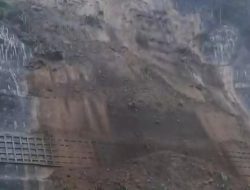 Area Proyek PLTA Upper Cisokan Longsor, Material Meluncur dari Atas Bukit