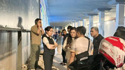 Wakil Kepala Badan Pengusahaan (BP) Batam, Li Claudia Chandra, meninjau langsung kondisi infrastruktur di kawasan Terowongan Pelita (foto : hms)