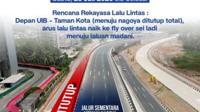 Rekonstruksi Jalan Gajah Mada (foto : hms)