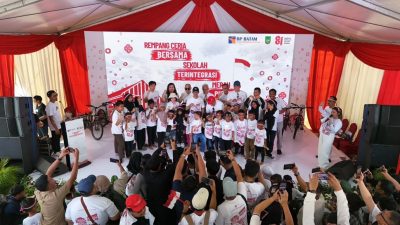 BP Batam Melalui kegiatan Rempang Ceria Bersama Sekolah Integrasi Merah Putih (foto : hms)
