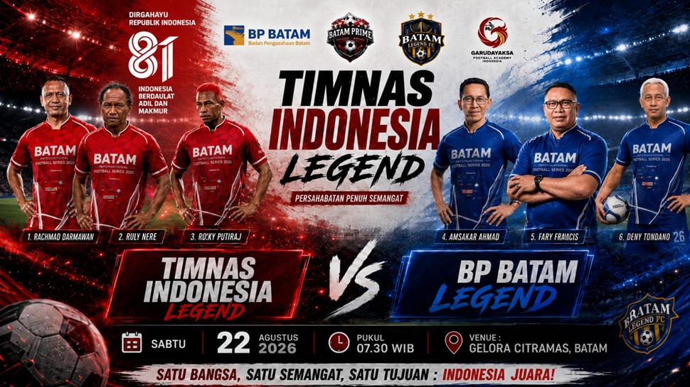 Timnas Indonesia Legend Turun ke Batam (foto : hms)