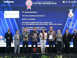 Konsisten Terapkan GRC, Jasa Raharja Raih Empat Penghargaan di Ajang TOP GRC Awards 2026
