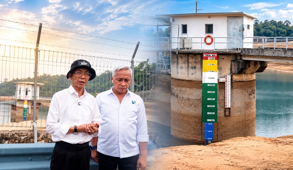 Kepala BP Batam, Amsakar Achmad, turun langsung ke Waduk Nongsa untuk melihat kondisi sumber air (Foto : hms)