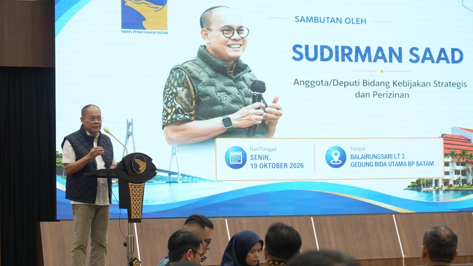 Deputi Bidang Kebijakan Strategis dan Perizinan BP Batam, Sudirman Saad (foto : hms)